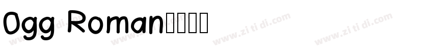 0gg Roman字体转换